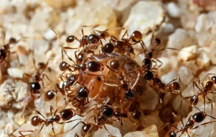 ants eating another bug