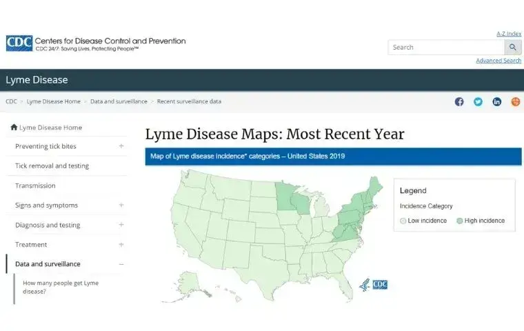 lyme disease map